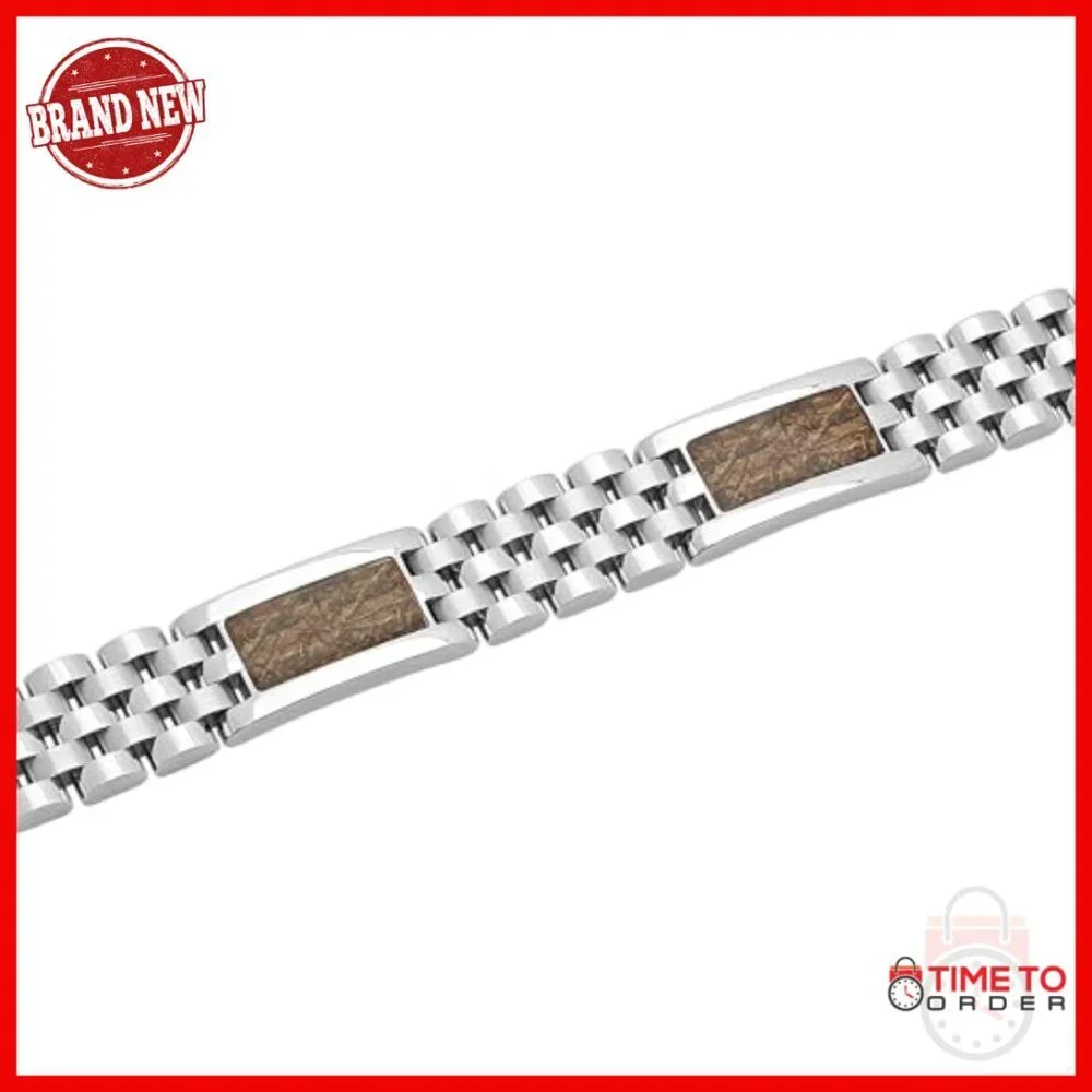 Men's 8.5 Inch Stainless Steel Camo Inlay Jubilee Bracelet